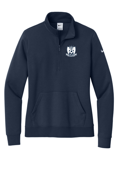 GTFC Nike Women's Club Fleece Sleeve Swoosh 1/2-Zip
