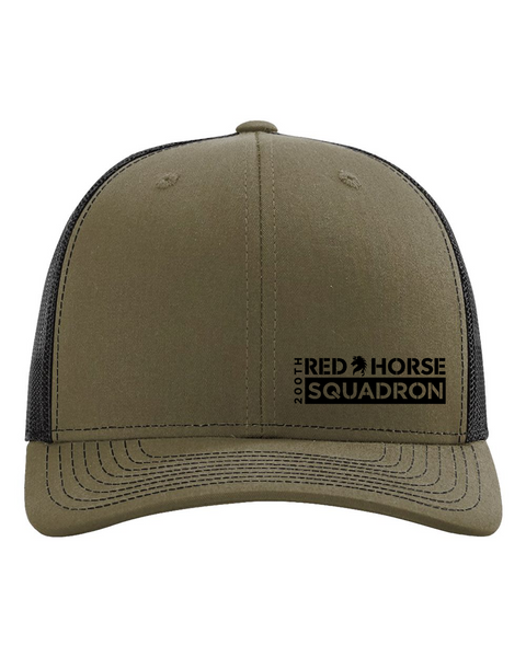 Red Horse Squadron Embroidered Trucker Cap