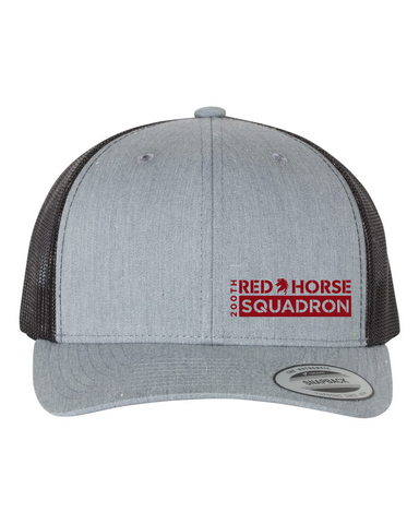 Red Horse Squadron Embroidered Trucker Cap