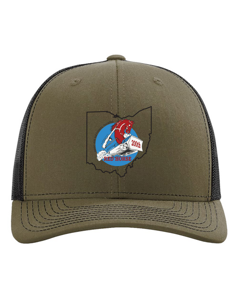 Red Horse Charging Charlie Embroidered Trucker Cap