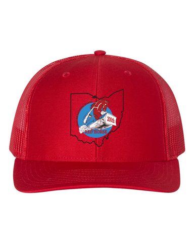 Red Horse Charging Charlie Embroidered Trucker Cap