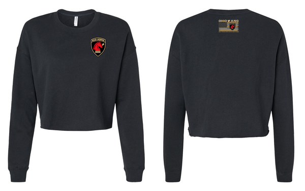 Red Horse Cropped Womens Sweatshirt - Ohio ANG