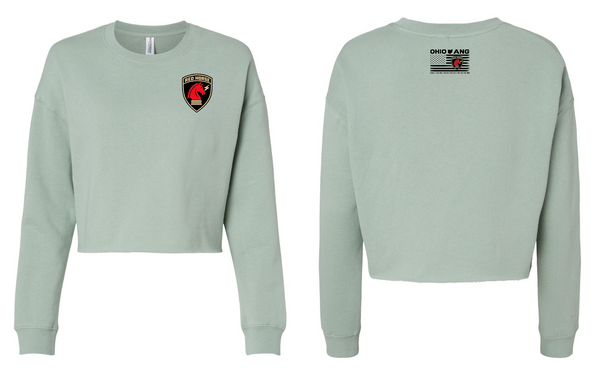 Red Horse Cropped Womens Sweatshirt - Ohio ANG