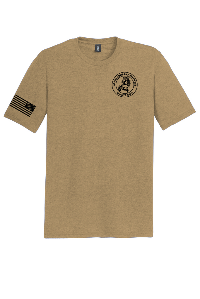 Alpha Company 237th Coyote Brown Tri Blend Shirt