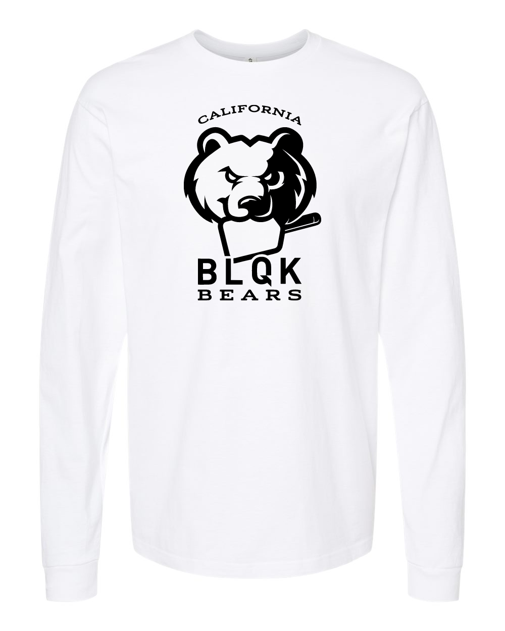 BLQK BEARS White Long Sleeve Tee